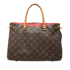 ルイ ヴィトン モノグラム パラス ハンドバッグ M41175 スリーズ レッド ブラウン PVC レザー レディース LOUIS VUITTON 中古