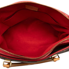 ルイ ヴィトン モノグラム パラス ハンドバッグ M41175 スリーズ レッド ブラウン PVC レザー レディース LOUIS VUITTON 中古