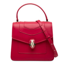 ブルガリ セルペンティ フォーエバー ハンドバッグ ショルダーバッグ 2WAY ピンク レザー レディース BVLGARI 【中古】