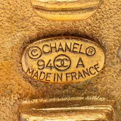 シャネル ロゴ ボタン モチーフ イヤリング ゴールド メッキ レディース CHANEL 【中古】