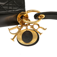 ディオール カナージュ レディディオール ワンショルダーバッグ ブラック レザー レディース Dior 【中古】