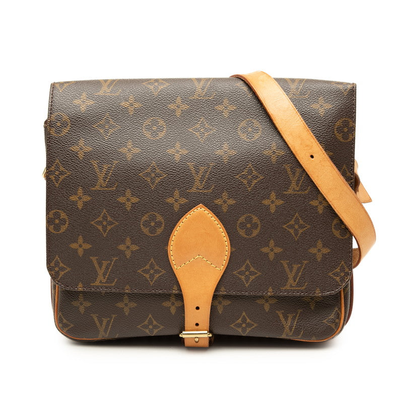 ルイ ヴィトン モノグラム カルトシエールGM 斜め掛け ショルダーバッグ M51252 ブラウン PVC レザー レディース LOUIS VUITTON 中古