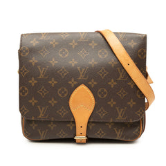 ルイ ヴィトン モノグラム カルトシエールGM 斜め掛け ショルダーバッグ M51252 ブラウン PVC レザー レディース LOUIS VUITTON 中古