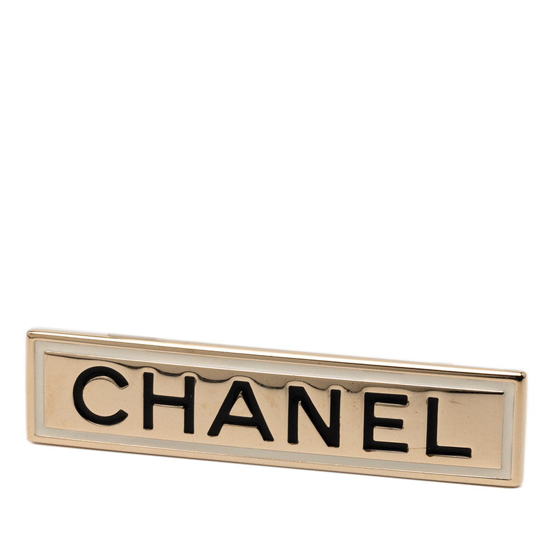 シャネル ロゴ ブローチ ゴールド メッキ レディース CHANEL 【中古】