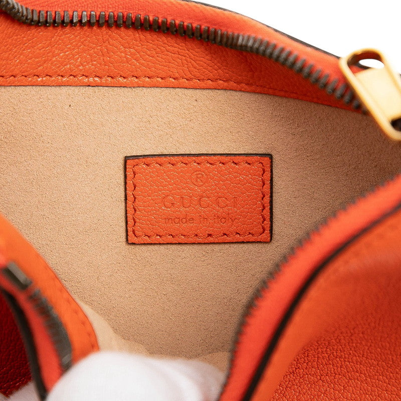 グッチ GGマーモント アフロディーテ ハンドバッグ ワンショルダーバッグ 739076 オレンジ レザー レディース GUCCI 【中古】