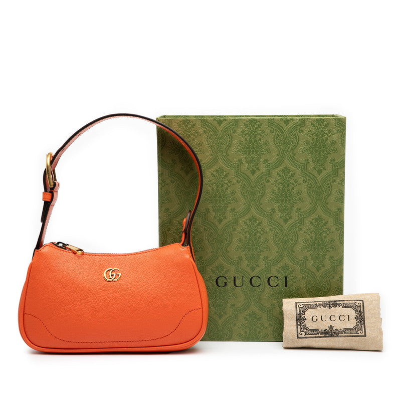 グッチ GGマーモント アフロディーテ ハンドバッグ ワンショルダーバッグ 739076 オレンジ レザー レディース GUCCI 【中古】