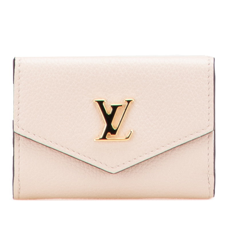 ルイ ヴィトン ポルトフォイユ ロック ミニ 三つ折り財布 M69340 グレージュ レザー レディース LOUIS VUITTON 中古