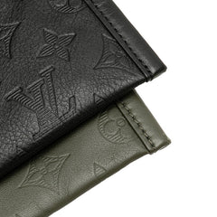 ルイ ヴィトン モノグラム シャドウ フラットメッセンジャー ポーチ クラッチバッグ ショルダーバッグ M44635 ブラック カーキ レザー メンズ LOUIS VUITTON 【中古】