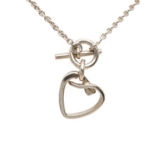 エルメス クルードフォルジュ チェーン ハート ペンダント ネックレス シルバー SV925 シルバー レディース HERMES 中古