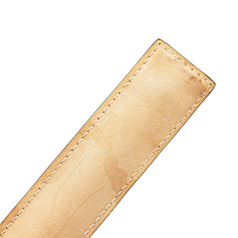 ロエベ アナグラム スラップ ブレスレット スモール バングル ブラウン レザー レディース LOEWE 【中古】
