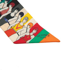 エルメス ツイリー LES BAIGNEUSES 水遊びをする人 スカーフ マルチカラー シルク レディース HERMES 【中古】