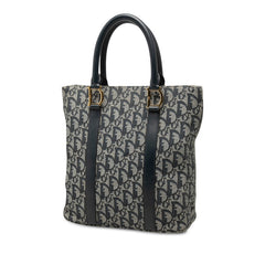 ディオール トロッター ハンドバッグ ネイビー キャンバス レザー レディース Dior 中古