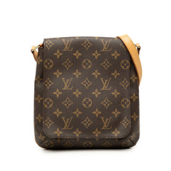 ルイ ヴィトン モノグラム ミュゼットサルサ ショート ショルダーバッグ M51258 ブラウン PVC レザー レディース LOUIS VUITTON 【中古】