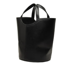 バレンシアガ ウェーブ ミディアム トートバッグ ショルダーバッグ 2WAY 599332 ブラック レザー レディース BALENCIAGA 中古