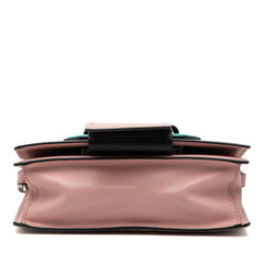 プラダ プレックスリボンバッグ ショルダーバッグ ピンク ライトブルー レザー レディース PRADA 【中古】
