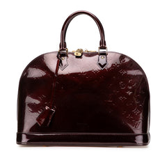 ルイ ヴィトン モノグラム ヴェルニ アルマGM ハンドバッグ M93595 アマラント パープル パテントレザー レディース LOUIS VUITTON 【中古】