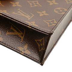 ルイ ヴィトン モノグラム プティット サックプラ ハンドバッグ ショルダーバッグ 2WAY M69442 ブラウン PVC レザー レディース LOUIS VUITTON 【中古】