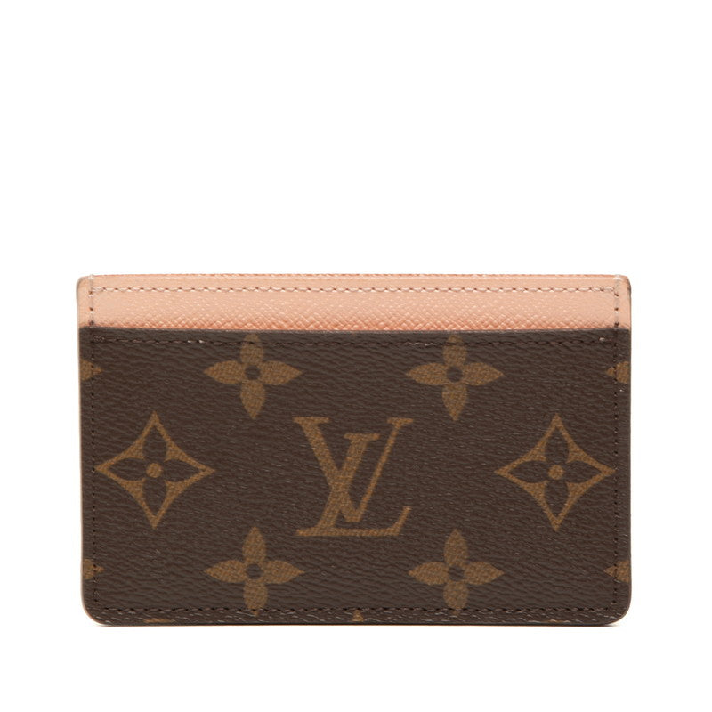 ルイ ヴィトン モノグラム ポルト カルト サーンプル カードケース M61441 ブラウン ピンク PVC レザー レディース LOUIS VUITTON 【中古】