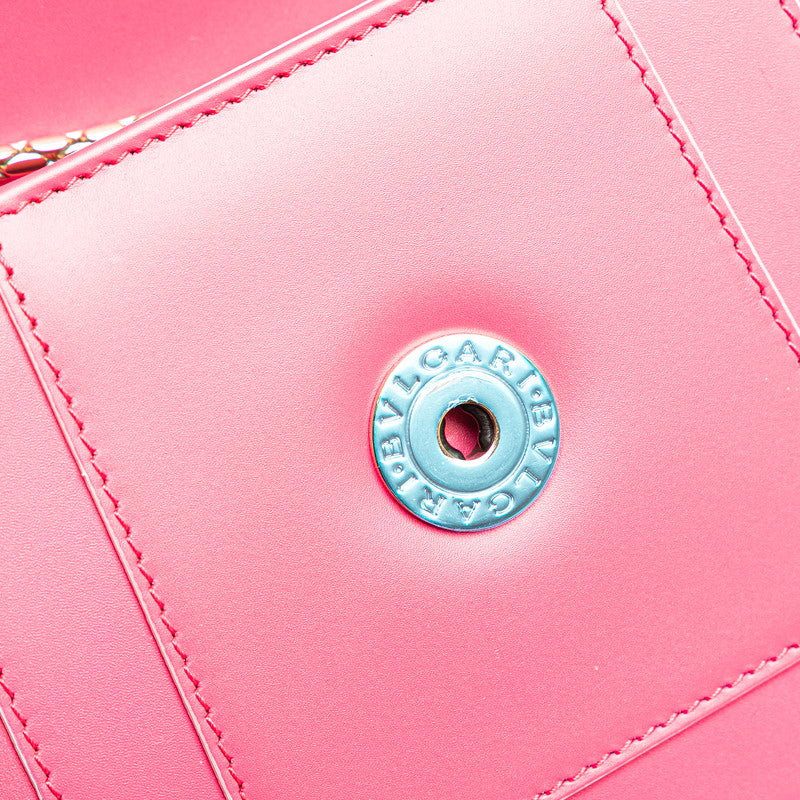 ブルガリ セルペンティ フォーエバー チェーン ショルダーバッグ ピンク レザー レディース BVLGARI 【中古】