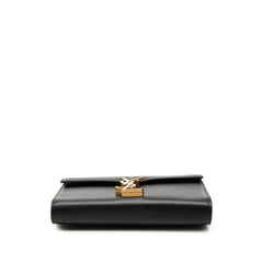サンローラン カサンドラ YSLロゴ チェーン ショルダーバッグ ウォレット 635023 ブラック レザー レディース SAINT LAURENT 【中古】