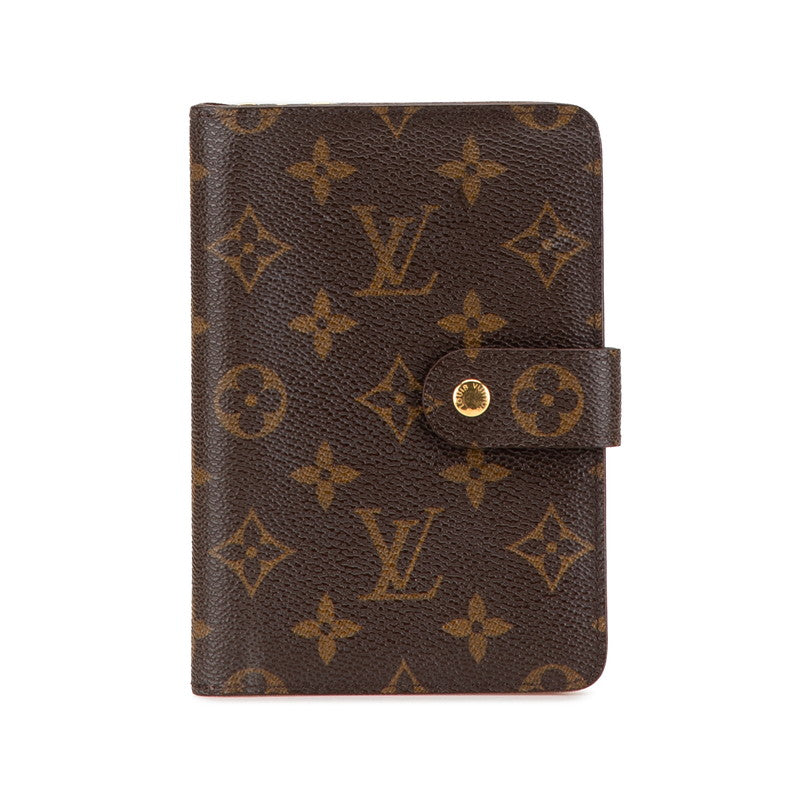 ルイ ヴィトン モノグラム ポルトパピエ 二つ折り財布 M61207 ブラウン PVC レザー レディース LOUIS VUITTON 【中古】