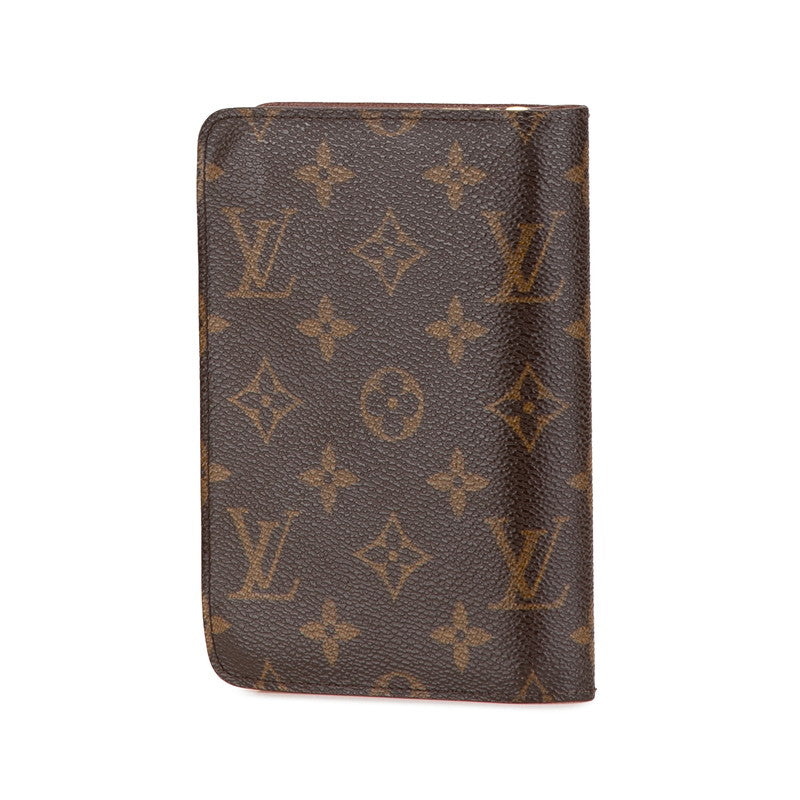 ルイ ヴィトン モノグラム ポルトパピエ 二つ折り財布 M61207 ブラウン PVC レザー レディース LOUIS VUITTON 【中古】