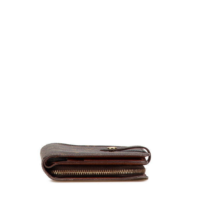ルイ ヴィトン モノグラム ポルトパピエ 二つ折り財布 M61207 ブラウン PVC レザー レディース LOUIS VUITTON 【中古】