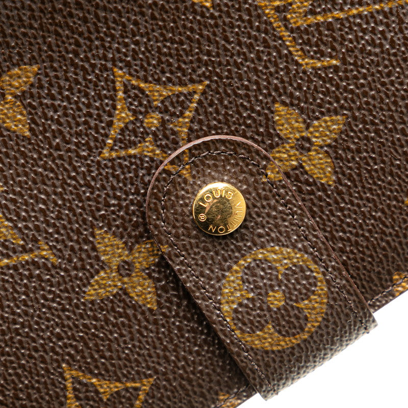 ルイ ヴィトン モノグラム ポルトパピエ 二つ折り財布 M61207 ブラウン PVC レザー レディース LOUIS VUITTON 【中古】
