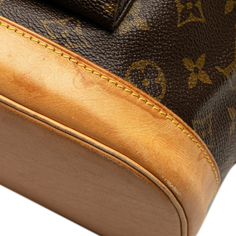 ルイ ヴィトン モノグラム モンスリGM リュック バックパック M51135 ブラウン PVC レザー レディース LOUIS VUITTON 【中古】