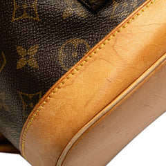 ルイ ヴィトン モノグラム モンスリGM リュック バックパック M51135 ブラウン PVC レザー レディース LOUIS VUITTON 【中古】