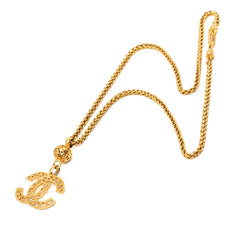 シャネル ヴィンテージ ココマーク チェーン ネックレス ゴールド メッキ レディース CHANEL 【中古】