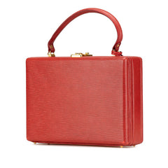 フェンディ ミニトランク アタッシュケース ショルダーバッグ 2WAY レッド レザー レディース FENDI 【中古】