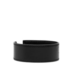 エルメス アルテミス ブレスレット ブラック ゴールド レザー メッキ レディース HERMES 【中古】