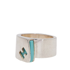 エルメス キャンディリング リング 指輪 ＃48 シルバー ターコイズブルー SV925 シルバー レディース HERMES 【中古】