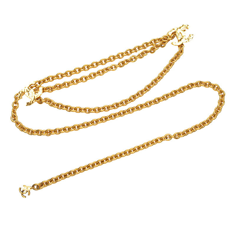 シャネル ココマーク チェーン ベルト ゴールド メッキ レディース CHANEL 【中古】
