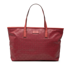 グッチ GGインプリメ トートバッグ 211137 レッド ピンク PVC レザー レディース GUCCI 【中古】