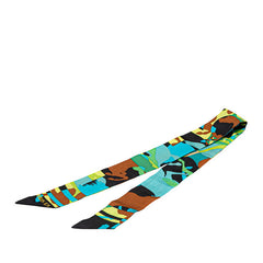 エルメス ツイリー EX-Libris en Camouflage エクスリブリス カモフラージュ スカーフ マルチカラー シルク レディース HERMES 【中古】