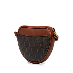 サンローラン マイクロクール コインパース ショルダーバッグ ポシェット 696772 ブラウン PVC レザー レディース SAINT LAURENT 中古
