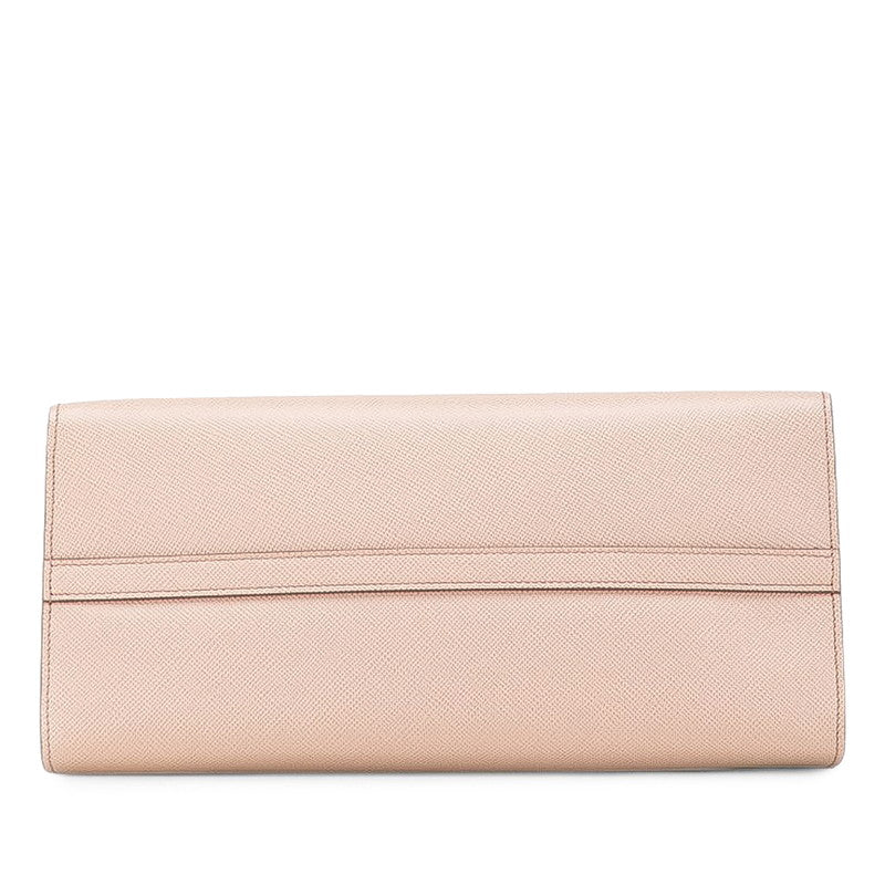 プラダ モノクローム ハンドバッグ ショルダーバッグ 2WAY ピンクベージ レザー レディース PRADA 【中古】