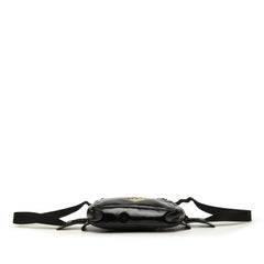 バーバリー TBロゴ ボディバッグ ウエストバッグ 8021781 ブラック PVC レディース BURBERRY 中古