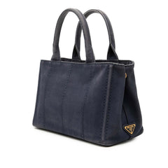プラダ 三角ロゴプレート カナパ ミニ ハンドバッグ ショルダーバッグ 2WAY 1BG439 ピンク キャンバス レディース PRADA 【中古】