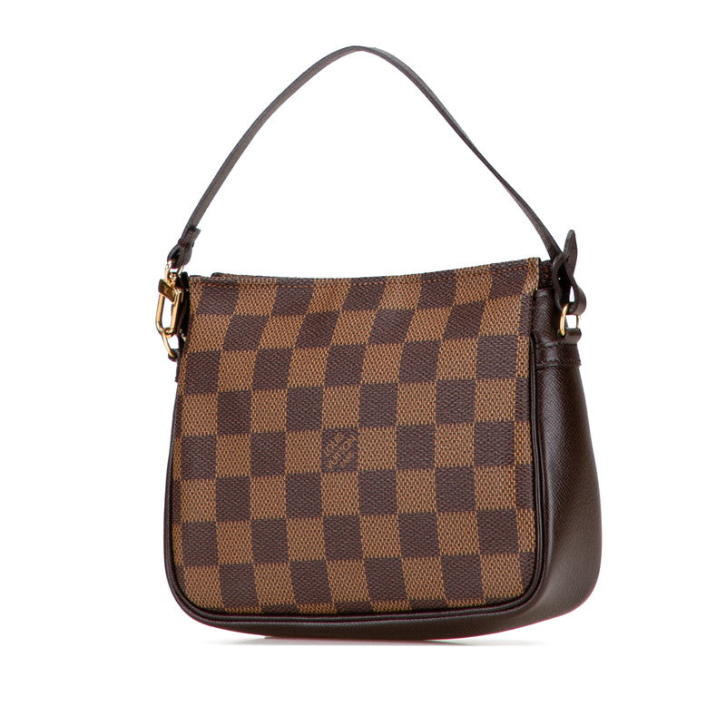 ルイ ヴィトン ダミエ トゥルース メイクアップ ポーチ ハンドバッグ N51982 ブラウン PVC レザー レディース LOUIS VUITTON 【中古】