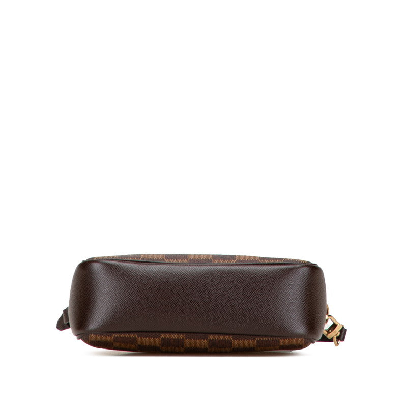 ルイ ヴィトン ダミエ トゥルース メイクアップ ポーチ ハンドバッグ N51982 ブラウン PVC レザー レディース LOUIS VUITTON 【中古】