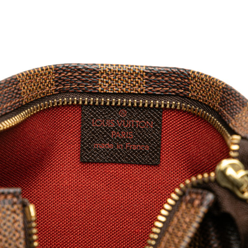 ルイ ヴィトン ダミエ トゥルース メイクアップ ポーチ ハンドバッグ N51982 ブラウン PVC レザー レディース LOUIS VUITTON 【中古】