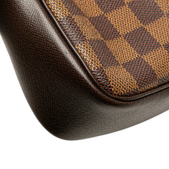 ルイ ヴィトン ダミエ トゥルース メイクアップ ポーチ ハンドバッグ N51982 ブラウン PVC レザー レディース LOUIS VUITTON 【中古】