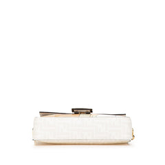 フェンディ ズッカ マンマバケット ハンドバッグ ショルダーバッグ 2WAY 8BR600 ホワイト グレー マルチカラー PVC レザー レディース FENDI 【中古】