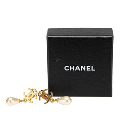 シャネル ヴィンテージ ココマーク イヤリング ゴールド メッキ フェイクパール レディース CHANEL 【中古】