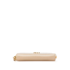 グッチ ダブルG ラウンドファスナー コインケース 小銭入れ 644412 ベージュ ゴールド レザー レディース GUCCI 【中古】