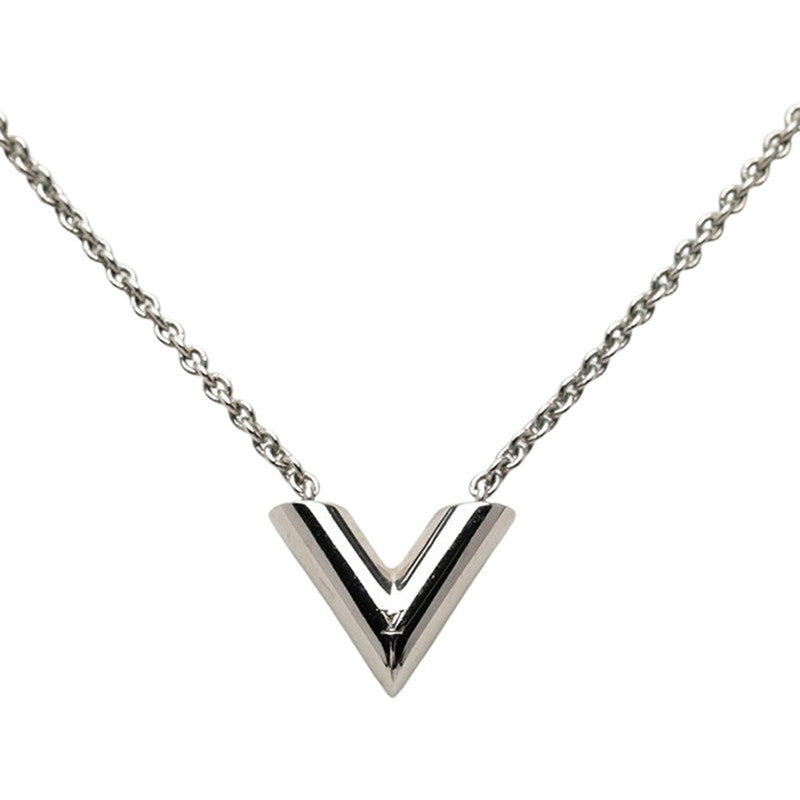 ルイ ヴィトン エセンシャルV チェーン ペンダント ネックレス M63197 シルバー メタル レディース LOUIS VUITTON 【中古】