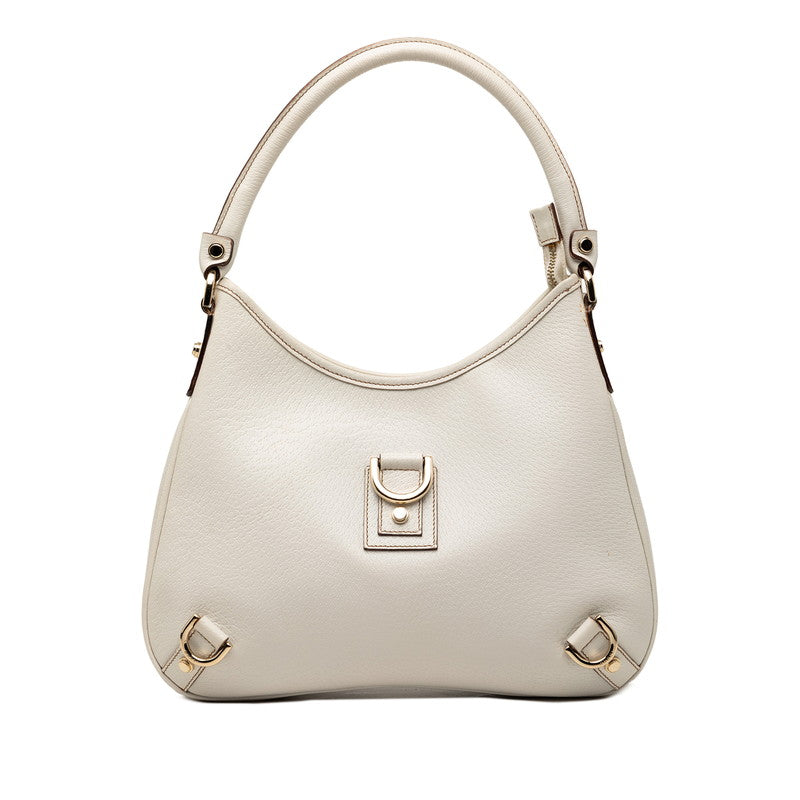 グッチ アビー ワンショルダーバッグ 130738 ホワイト レザー レディース GUCCI 【中古】